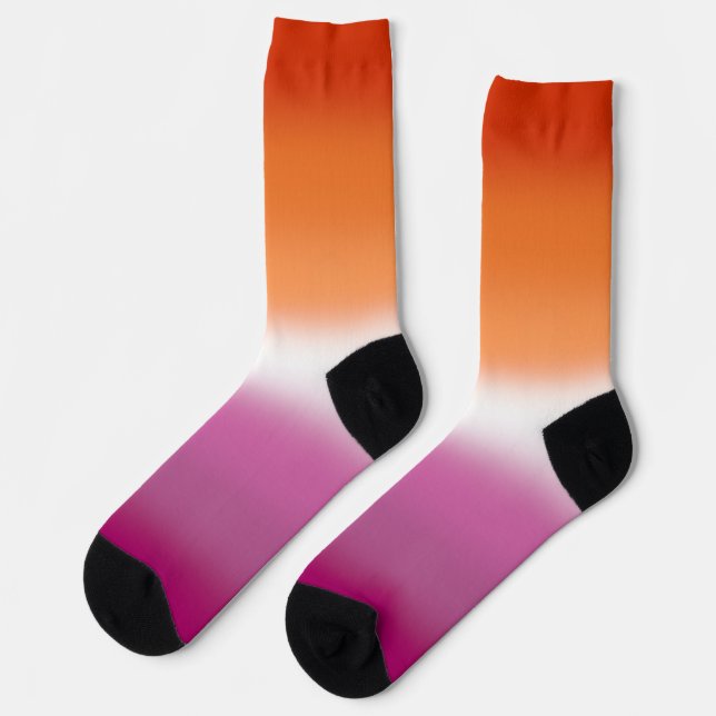 Gradient Lesbian Pride Socken (Linkes Detail)