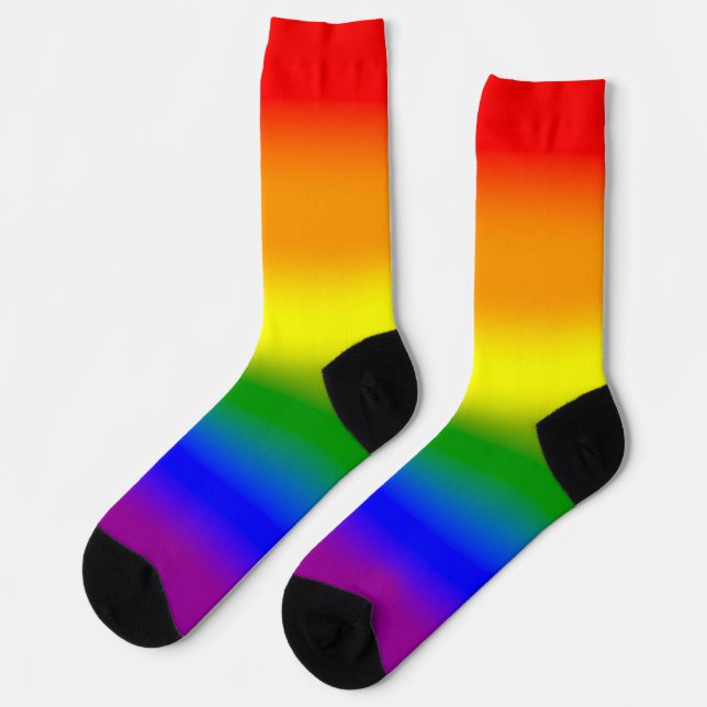 Gradient LGBTQ Rainbow Pride Socken (Linkes Detail)