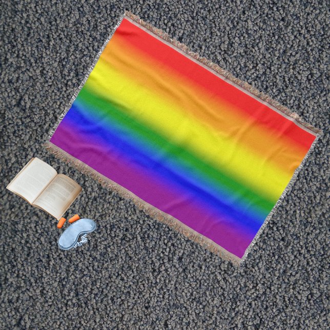 Gradient LGBTQ+ Rainbow Prilag Flag - Regenbogenfl Decke (Von Creator hochgeladen)