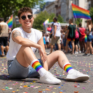 Gradient LGBTQ Regenbogen Stolz Socken