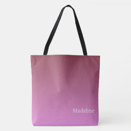 Gradient light to dark tone pink tasche