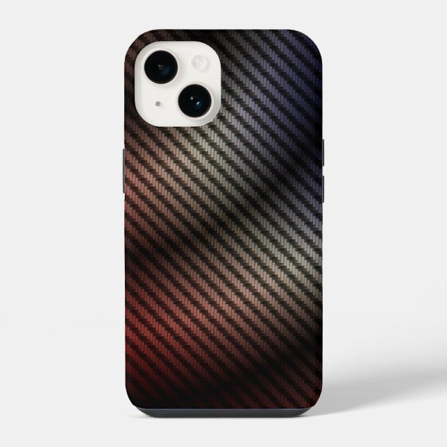 Gradient Metallgitter iPhone 14 Hülle (Rückseite)