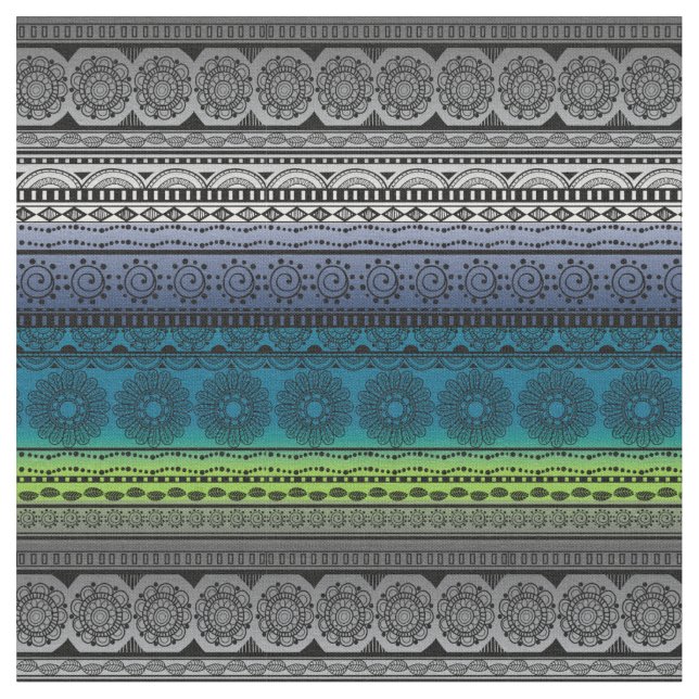 Gradient mignon de vert bleu de tissu d'impression (Fermer)