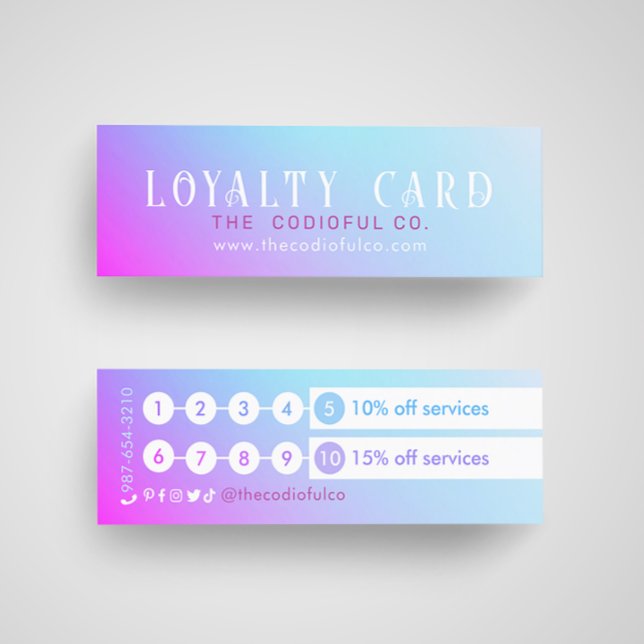 Gradient Mini Loyalty Card Treuekarte (Von Creator hochgeladen)