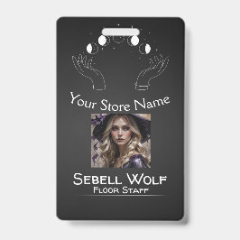 Gradient Moon Phase Employee Abzeichen Ausweis