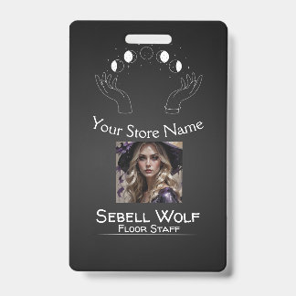 Gradient Moon Phase Employee Abzeichen Ausweis