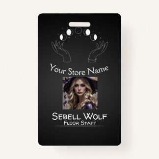 Gradient Moon Phase Employee Abzeichen Ausweis