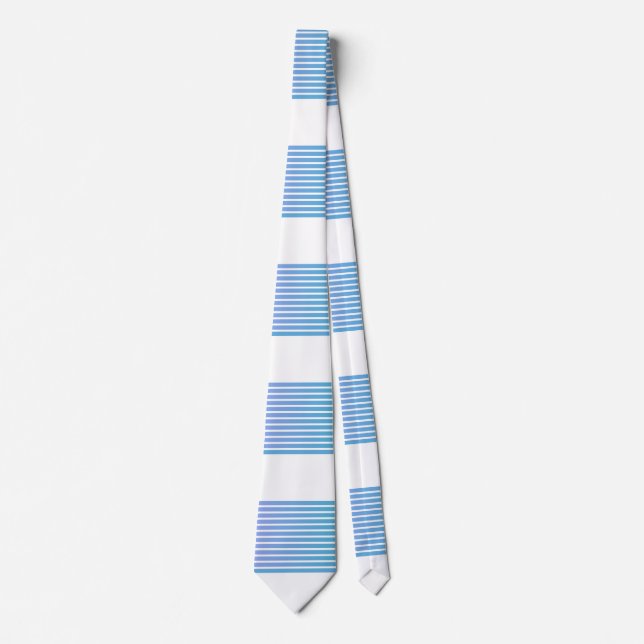 Gradient Multi Blue Stripes Krawatte (Vorderseite)