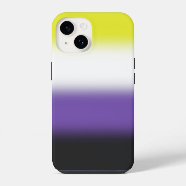 Gradient Nichtbinäre Pride-Flagge – Nichtbinäre Fl iPhone 14 Hülle (Rückseite)