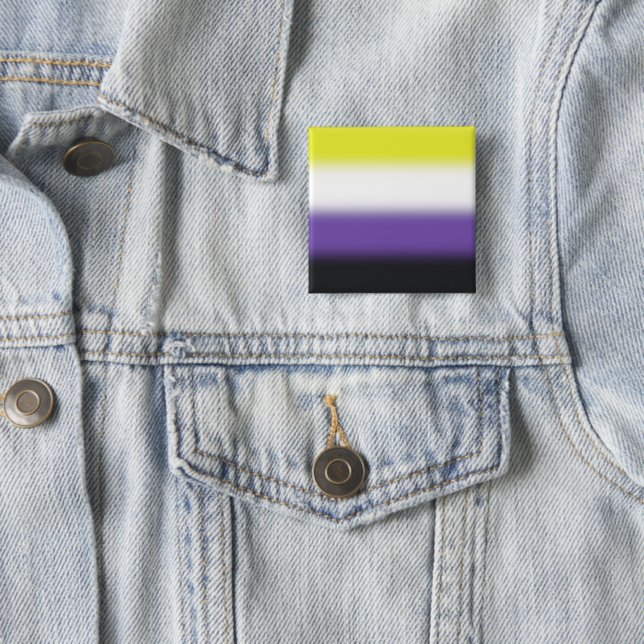 Gradient Nonbinary Prilag Flag - Nichtbinäre Flagg Button (Beispiel)