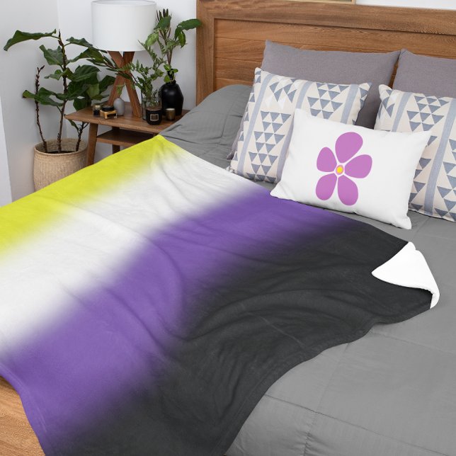 Gradient Nonbinary Prilag Flag - Nichtbinäre Flagg Sherpadecke (Von Creator hochgeladen)