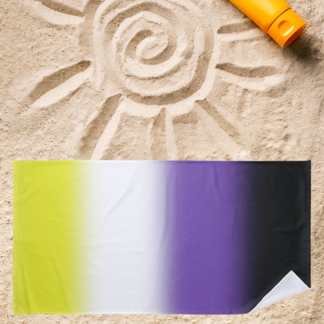 Gradient Nonbinary Prilag Flag - Nichtbinäre Flagg Strandtuch (Von Creator hochgeladen)