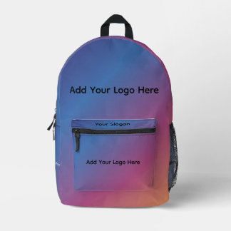 Gradient Ombre Backpack, benutzerdefinierbares Des Bedruckter Rucksack