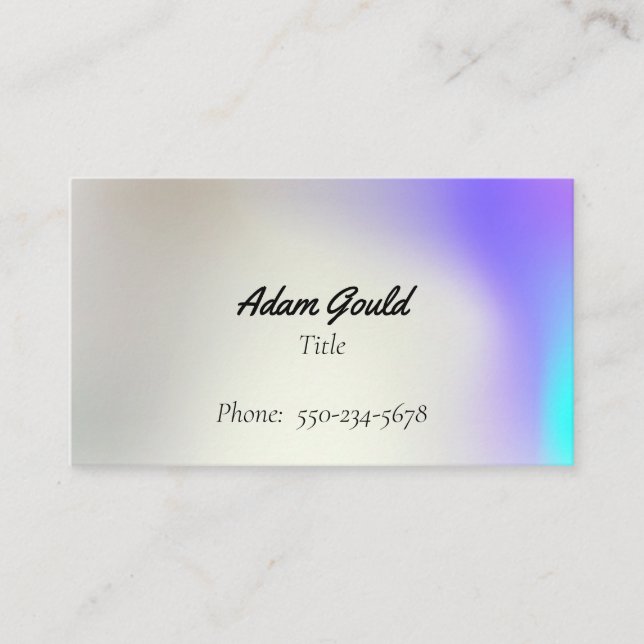 Gradient Ombre Beruflich Business Card Visitenkarte (Vorderseite)