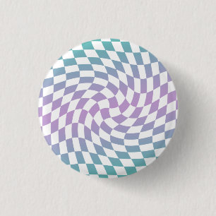 Gradient Ombre Blue Lilac Warped Karo überprüft Button