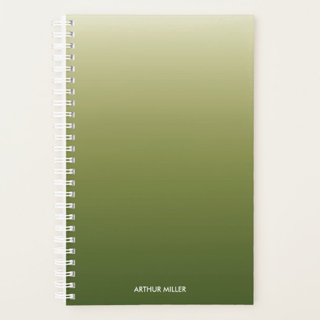 Gradient Ombre Green Personalisiert Planer (Vorderseite)