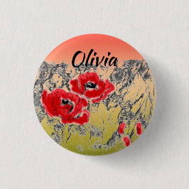 Gradient ombre Koralle Limon weiche verschwommene Button