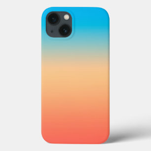 Gradient ombre Korallenblüte beige blau Case-Mate iPhone Hülle