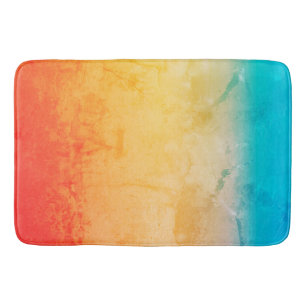 Gradient ombre Korallenblüte Beige Blau weiche ver Badematte
