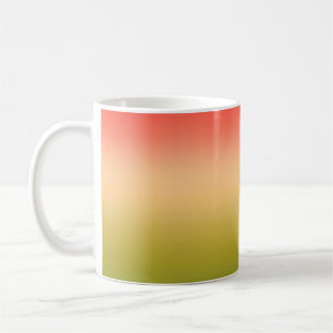 Gradient ombre Korallenrosa Beige Limette weich ve Kaffeetasse