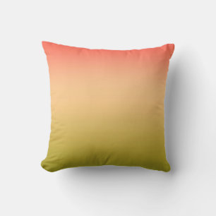 Gradient ombre Korallenrot Beige Limon weich versc Kissen