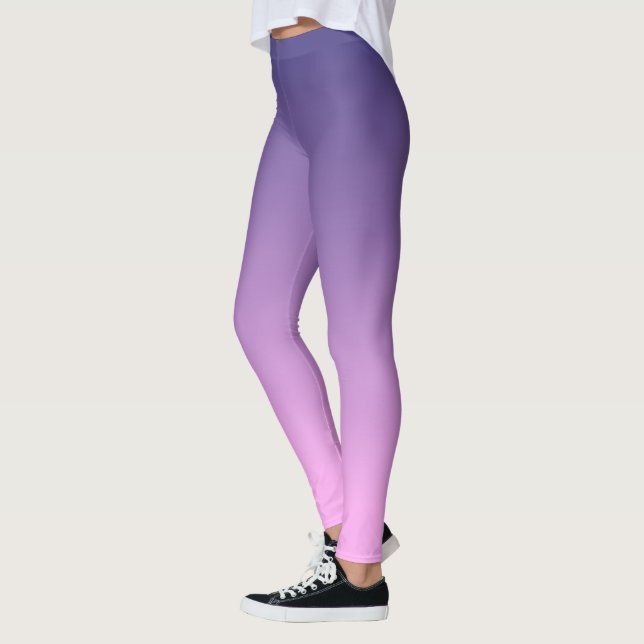 Gradient ombre lila zu rosa Leggins (Links)