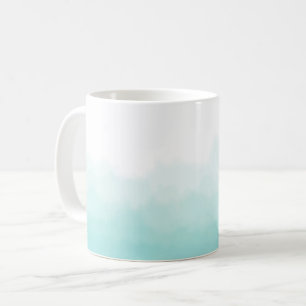 Gradient Ombre Moderne Turquoise Aquarelle Mug