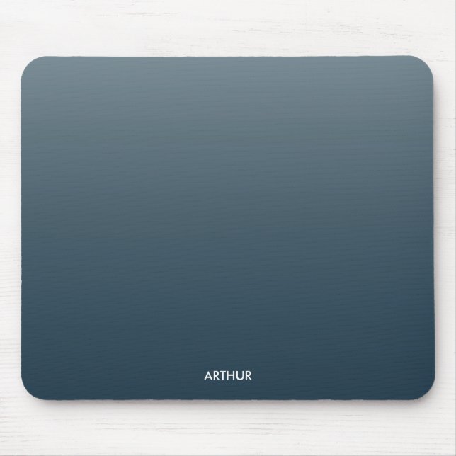 Gradient Ombre Personalisiert Blue Mousepad (Vorne)