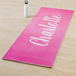 Gradient Ombre Pink Wasserfarbe Personalisiert Nam Yogamatte