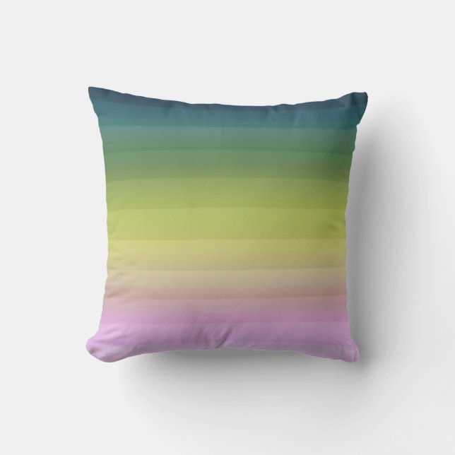 Gradient ombre Streifen ausgekleidet weich verschw Kissen (Vorderseite)