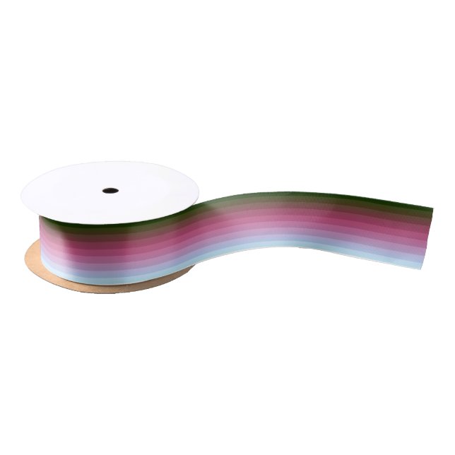 Gradient ombre Streifen ausgekleidete weiche versc Satinband (Spule)