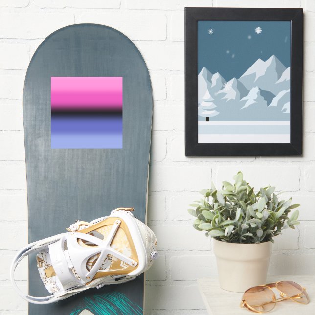 Gradient Omnisexual Pride Flag - Allesexual Flag Aufkleber (Snowboard)