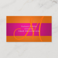 Gradient Orange+Fuschia Monogramm