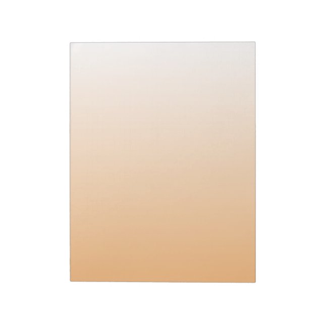 Gradient Orange und White Notizblock (Rotiert)
