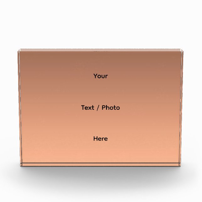 Gradient Pfirsich - hell bis tief | Saisonale Stim Fotoblock (Vorderseite)