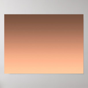 Gradient Pfirsich - hell bis tief Saisonale Stim Poster