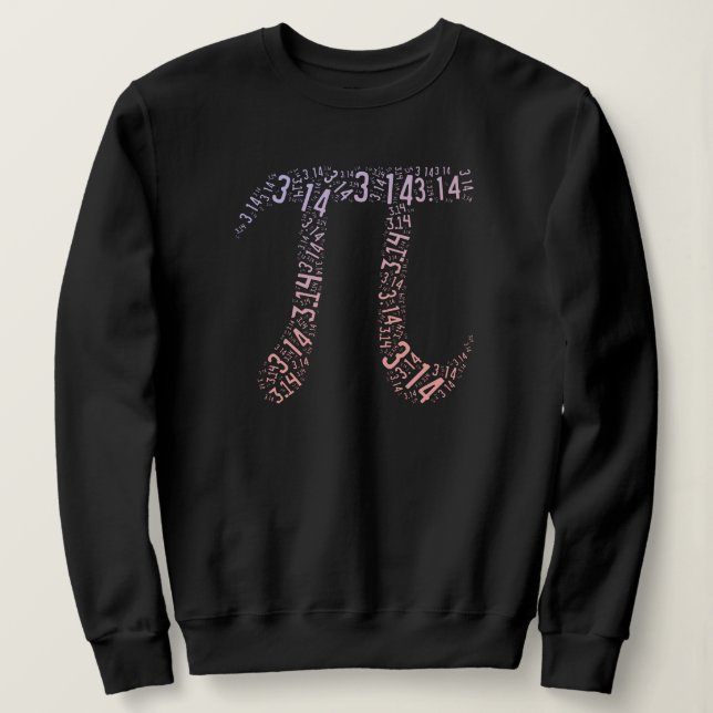 Gradient Pi Symbol Digits Math | Happy Pi Day Sweatshirt (Design vorne)