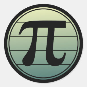 Gradient Pi-Symbol Pi-Tag   Frohen Pi-Tag Math Runder Aufkleber