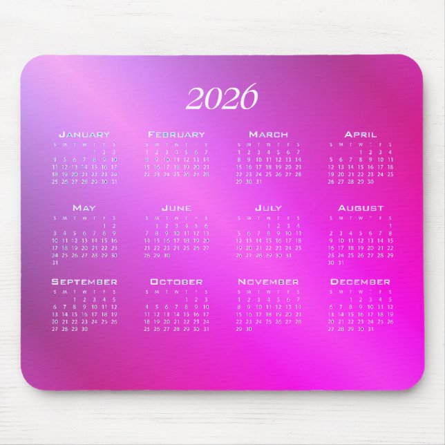 Gradient pink blue ombre mousepad (Vorne)