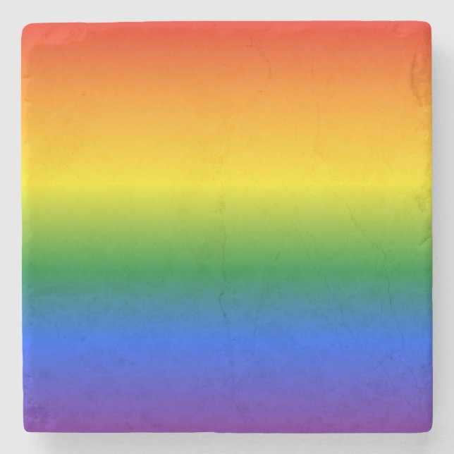 Gradient Pride Pattern: LGBTQIA+ Steinuntersetzer (Vorderseite)