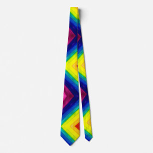 Gradient Prism Rainbow Art Necktie Krawatte