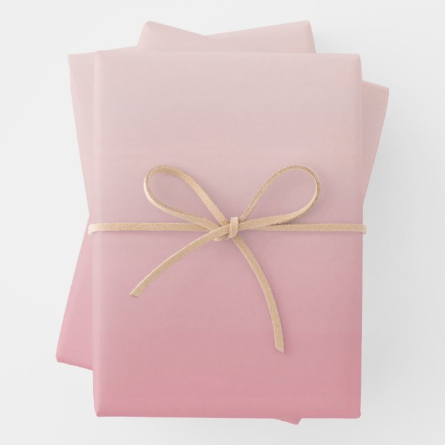 Gradient Rosa Minimalistisch  Geschenkpapier Set (Beispiel)