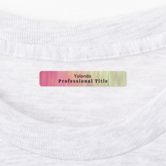 Gradient rosa Mitarbeiter Etiketten (Befestigt)