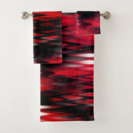 Gradient rot bis schwarz Fonds bilden abstrakte Zi Badhandtuch Set