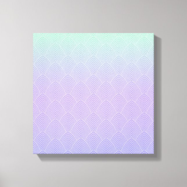 Gradient Scale Pattern - Mermaid-Schwanz Leinwanddruck (Vorderseite)