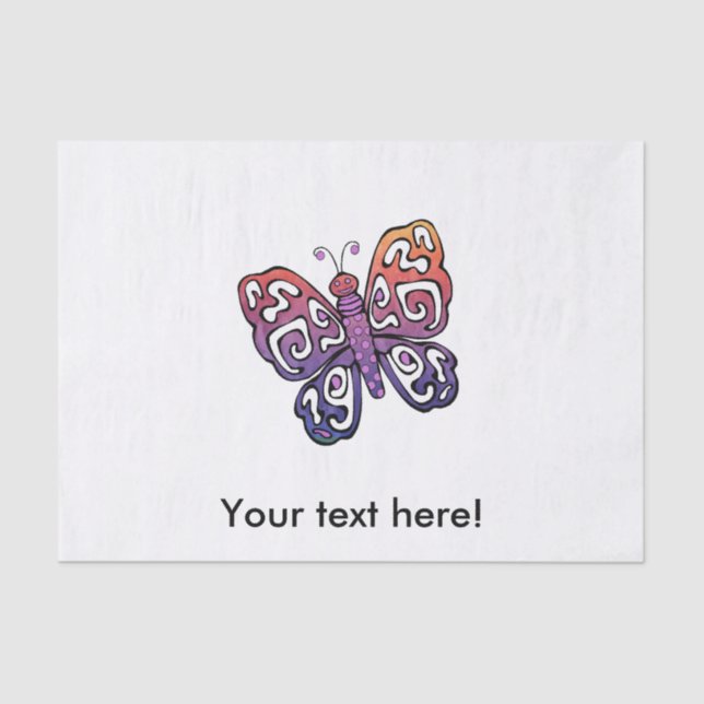 Gradient-Schmetterling-Clipart Seidenpapier (Vorderseite)