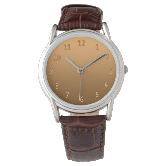 Gradient Simple Colorful Golden Armbanduhr (Vorderseite)