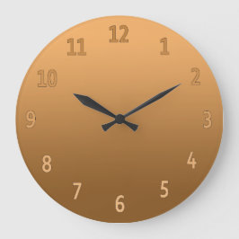 Gradient Simple Colorful Golden Große Wanduhr