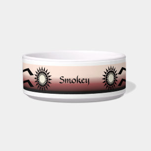 Gradient Soft Toned Southwestern Style Pet Bowl Napf