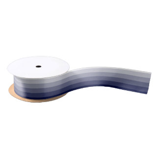 Gradient Square Navy Blue to White Satinband